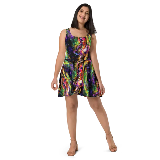 Galactic Flamenco on a Skater Dress