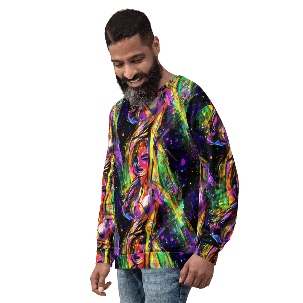 Galactic Flamenco on Sweatshirt — Left Front