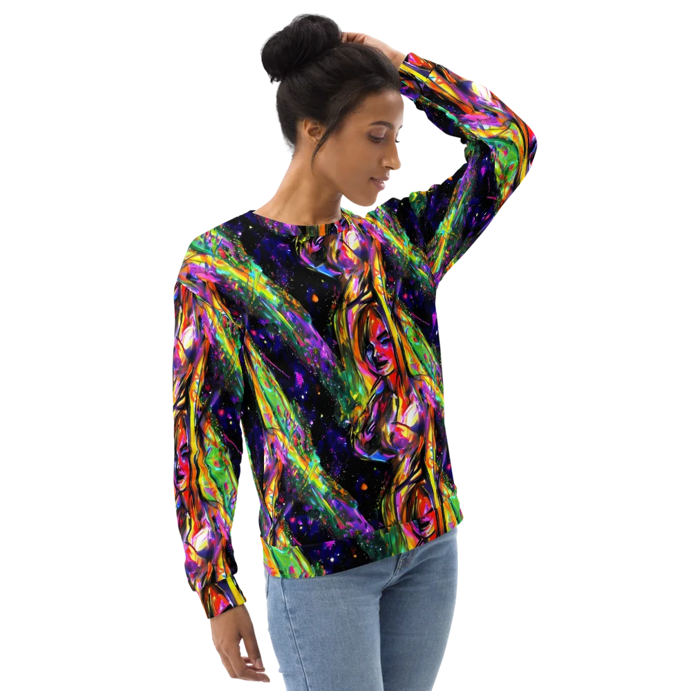 Galactic Flamenco on Sweatshirt — Right Front