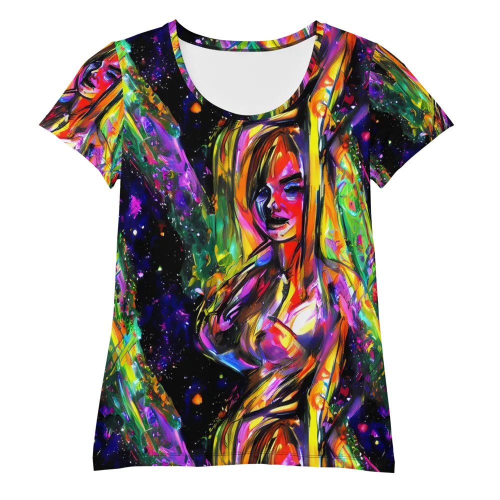 Galactic Flamenco on Women's Athletic T-Shirt — Front