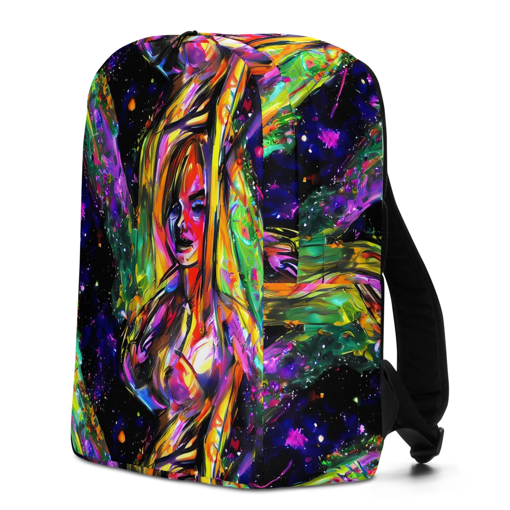 Galactic Flamenco on Minimalist Backpack — Left
