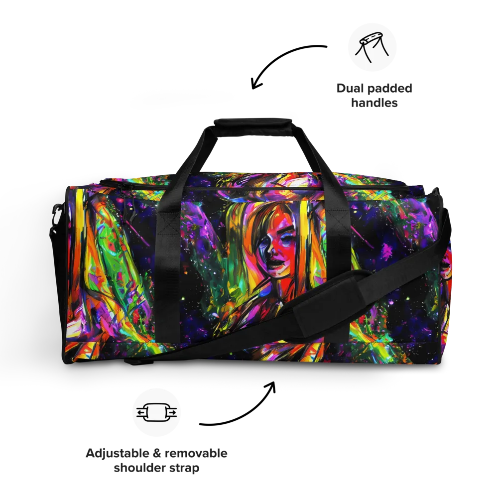Galactic Flamenco on Duffle Bag — Front