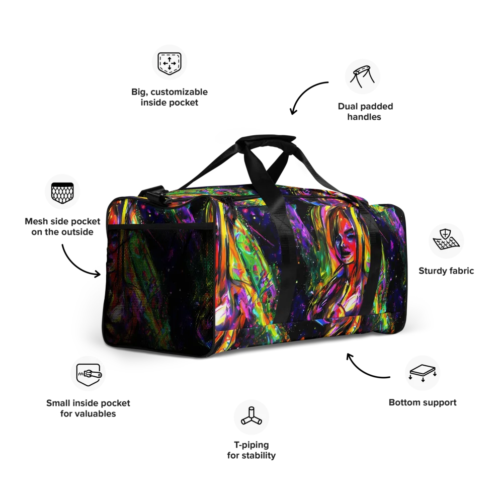 Galactic Flamenco on Duffle Bag — Right Front