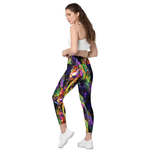 Galactic Flamenco on a Leggings with Pockets