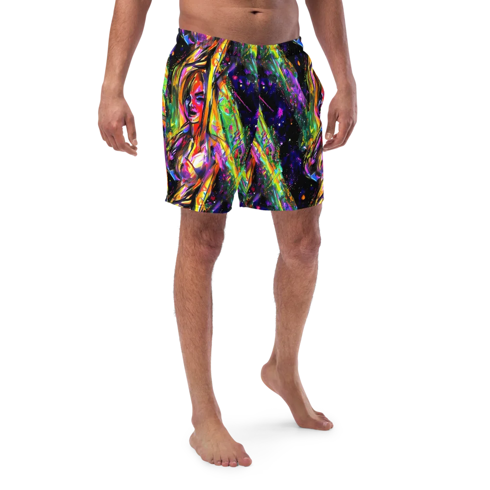 Galactic Flamenco on Swim Trunks — Front