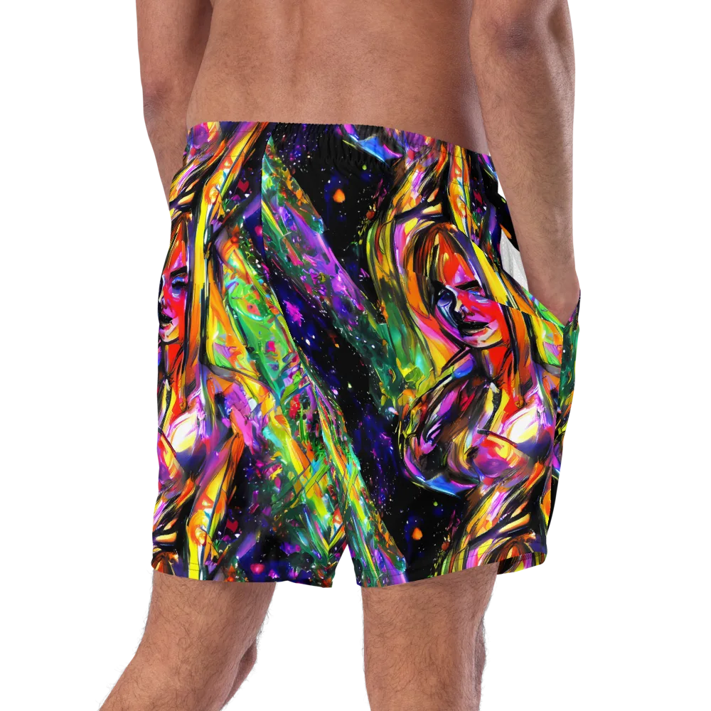 Galactic Flamenco on Swim Trunks — Right Back