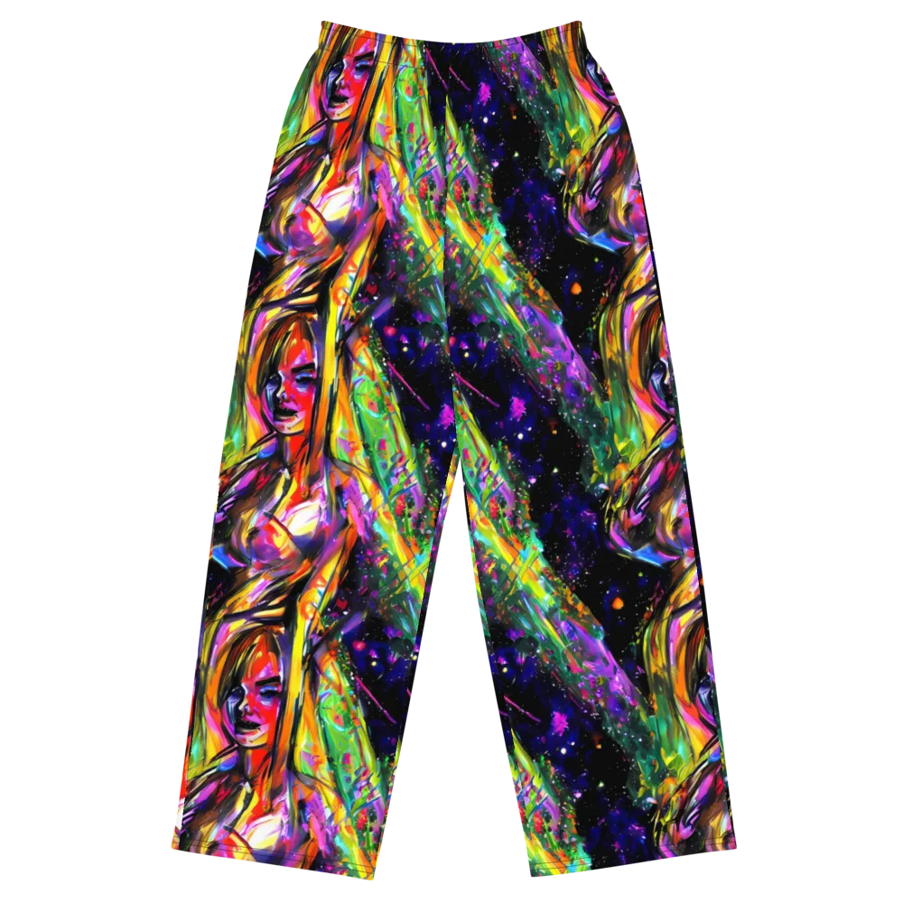 Galactic Flamenco on Wide-Leg Pants — Front