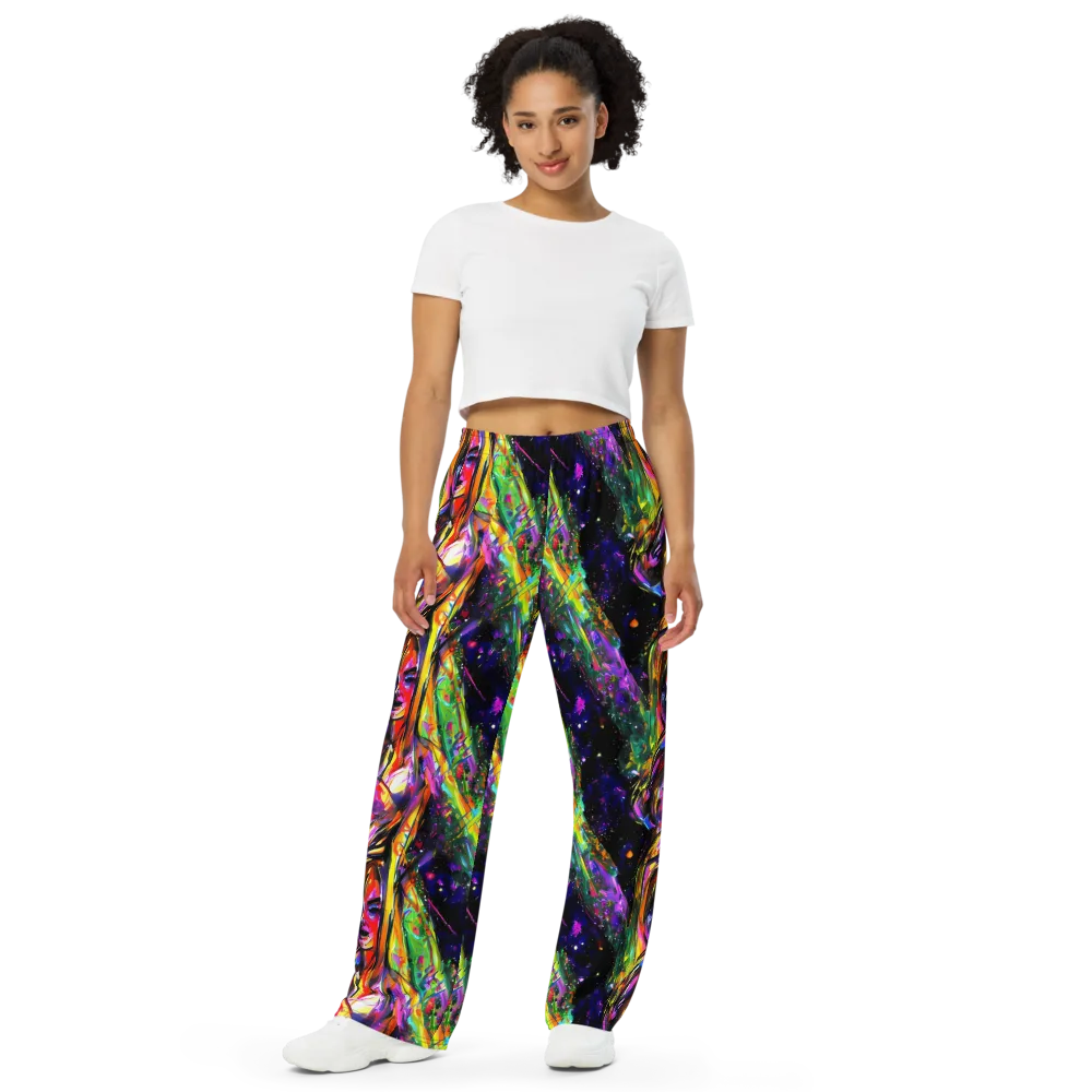 Galactic Flamenco on Wide-Leg Pants — Front