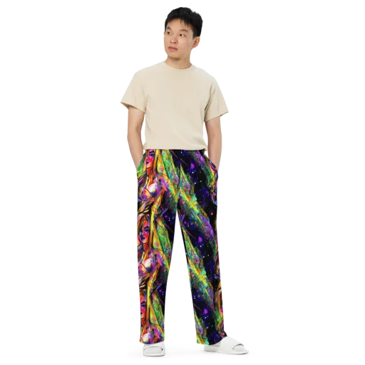Galactic Flamenco on a Wide-Leg Pants
