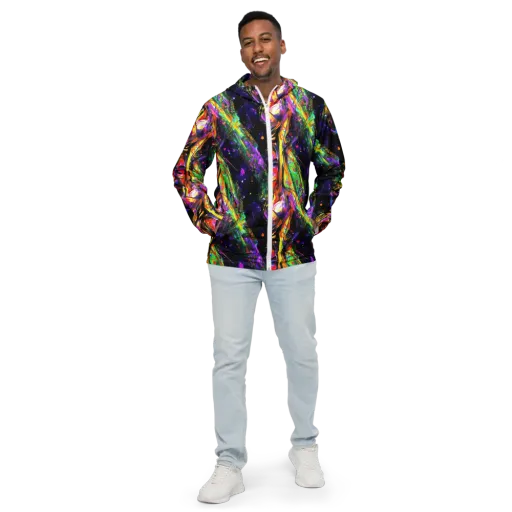 Galactic Flamenco on a Men's Windbreaker