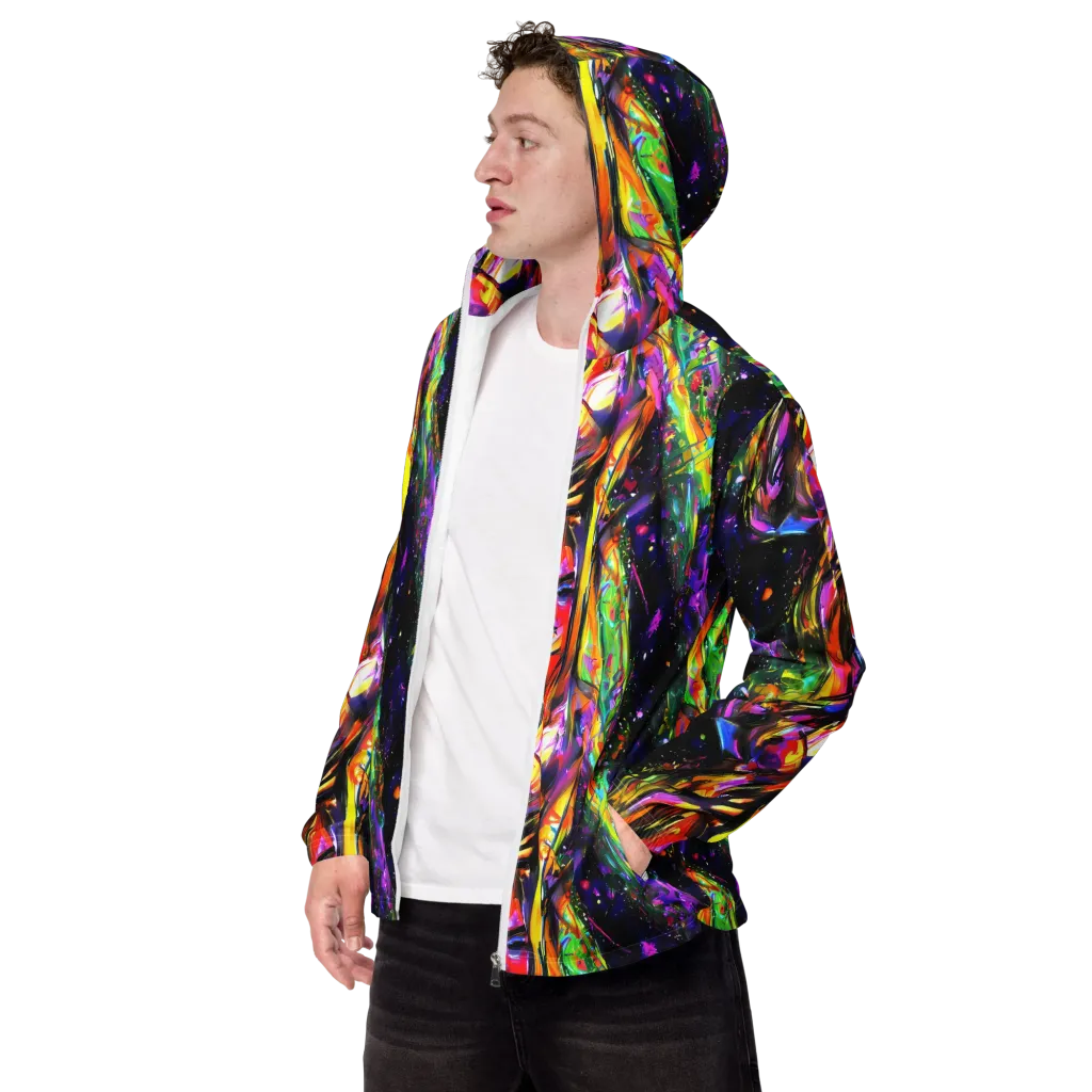 Galactic Flamenco on Men's Windbreaker — Left Front