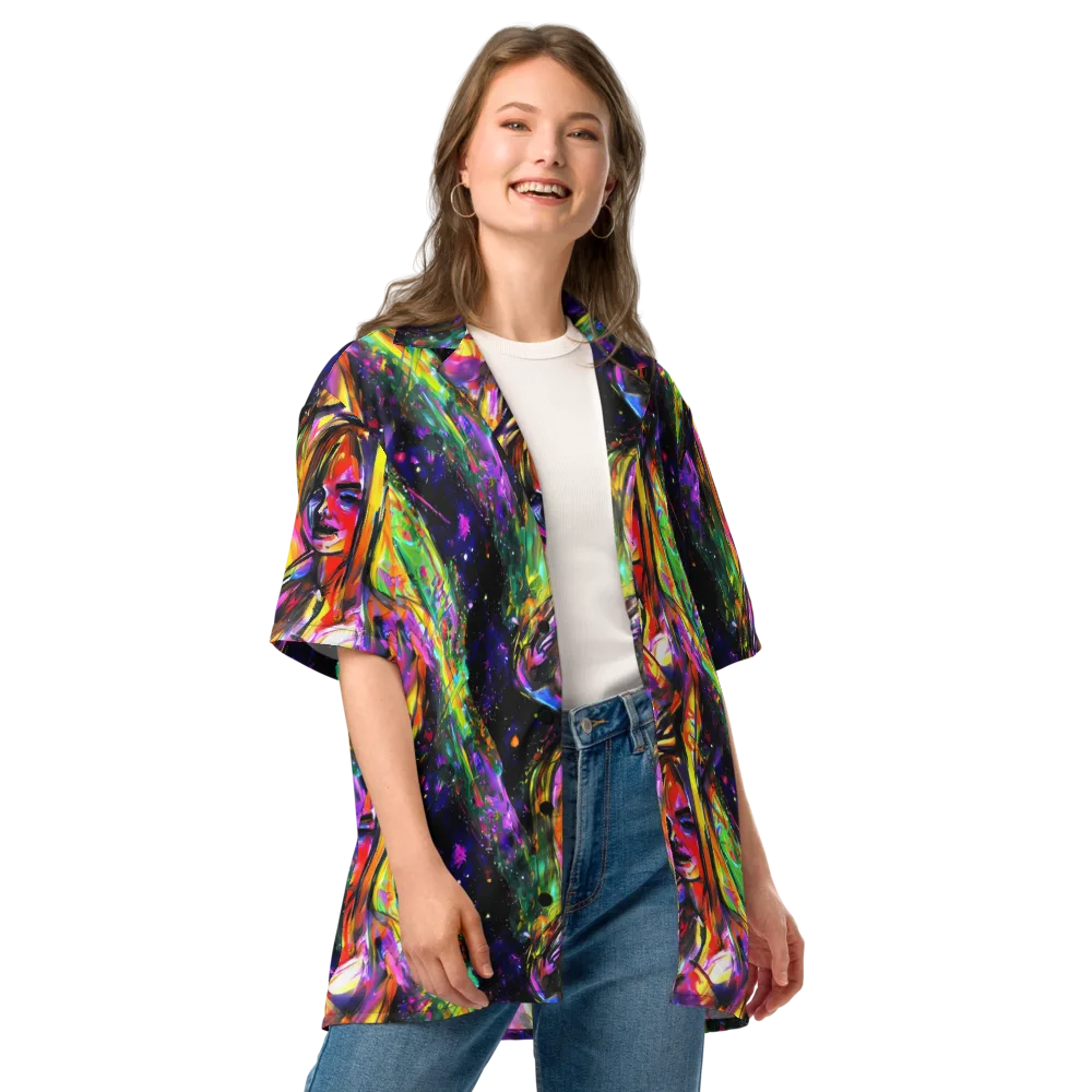 Galactic Flamenco on Button Shirt — Front