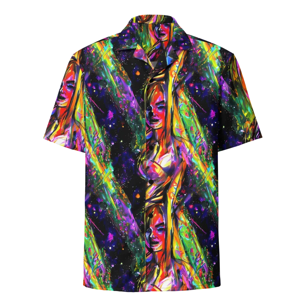 Galactic Flamenco on Button Shirt — Front