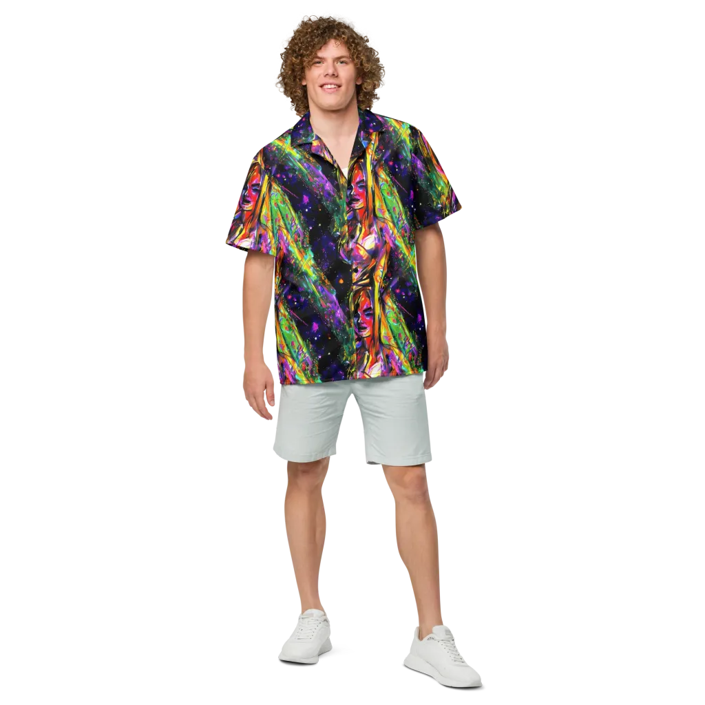 Galactic Flamenco on Button Shirt — Front