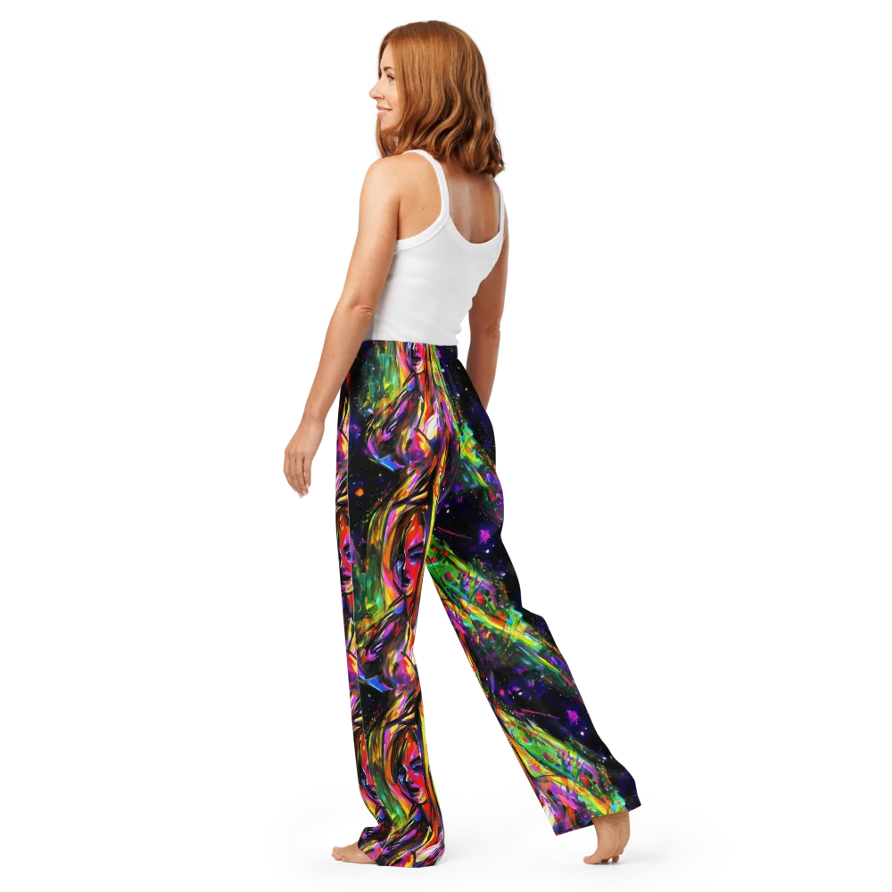 Galactic Flamenco on Women's Pajama Pants — Back