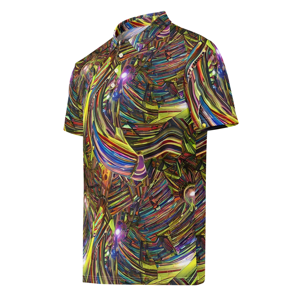 Quantum Palette on Men's Slim Fit Polo Shirt — Left Front