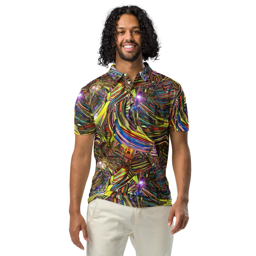 Quantum Palette on Men's Slim Fit Polo Shirt — Front