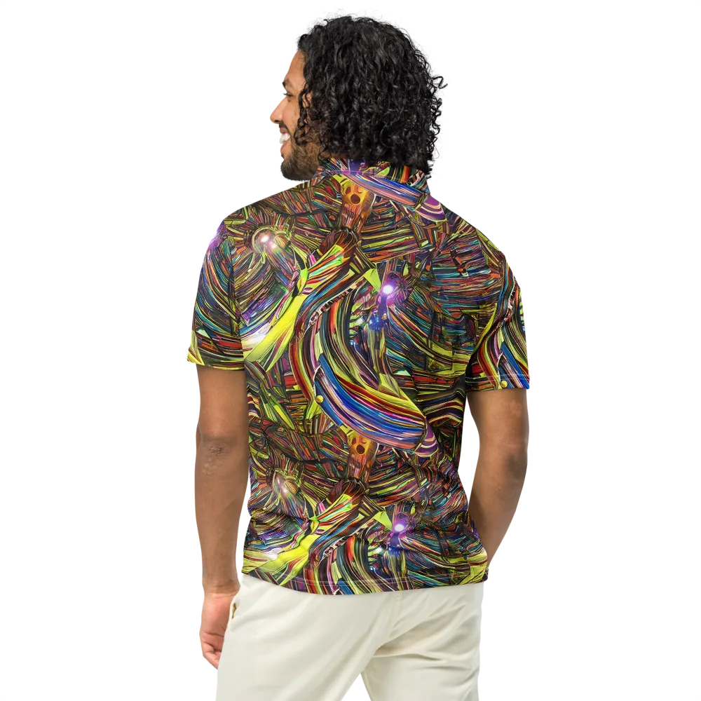 Quantum Palette on Men's Slim Fit Polo Shirt — Back