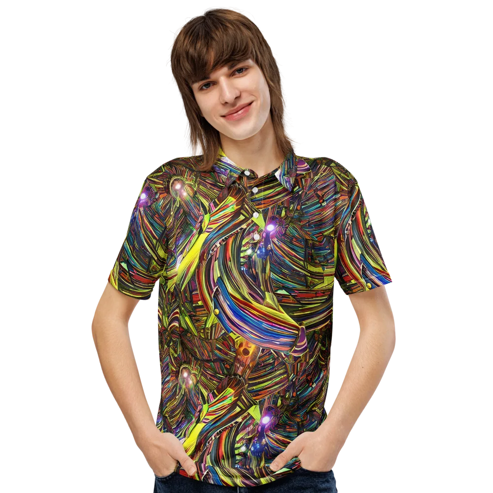 Quantum Palette on Men's Slim Fit Polo Shirt — Front