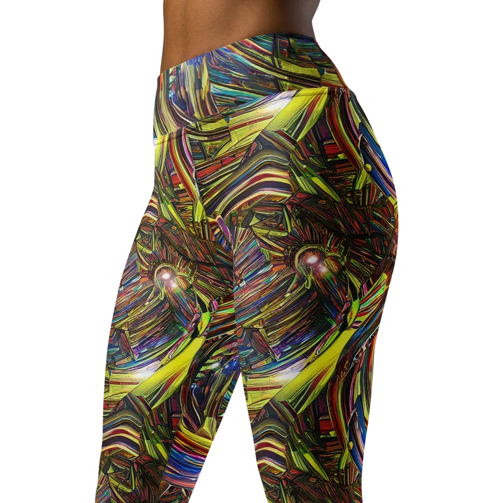 Quantum Palette on Yoga Leggings — Left Front
