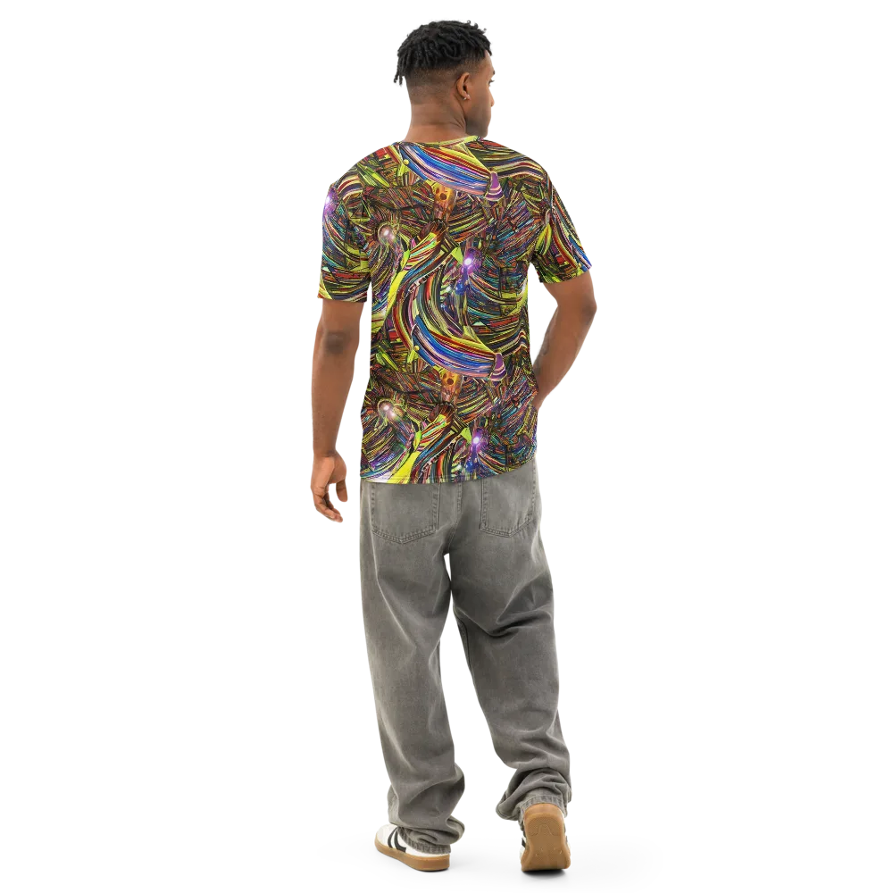 Quantum Palette on Men's Cotton Crew Neck T-Shirt — Back
