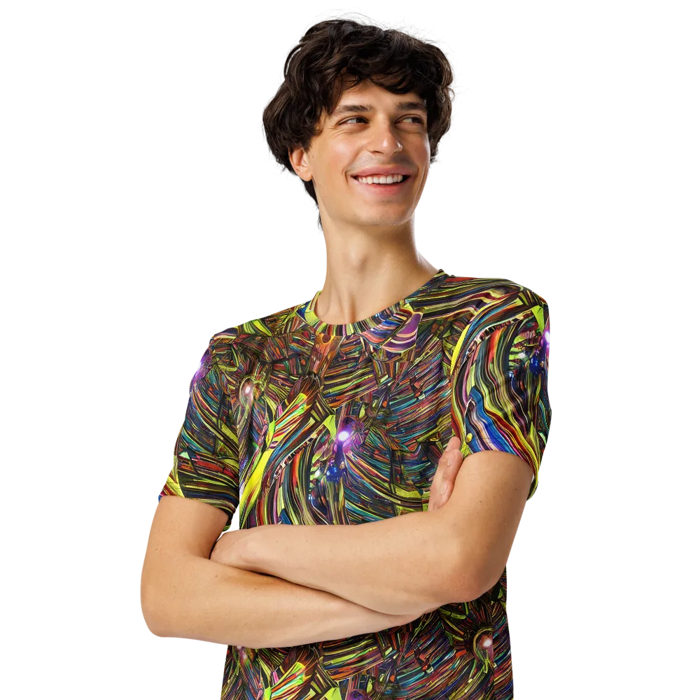 Quantum Palette on Men's Crew Neck T-Shirt — Left Front