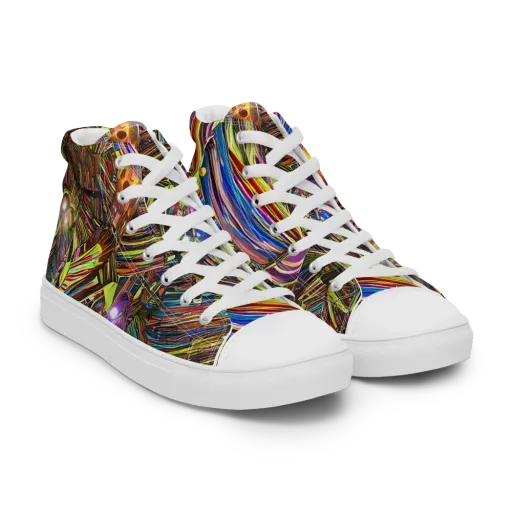 Quantum Palette on a Women's High Top Canvas Shoes