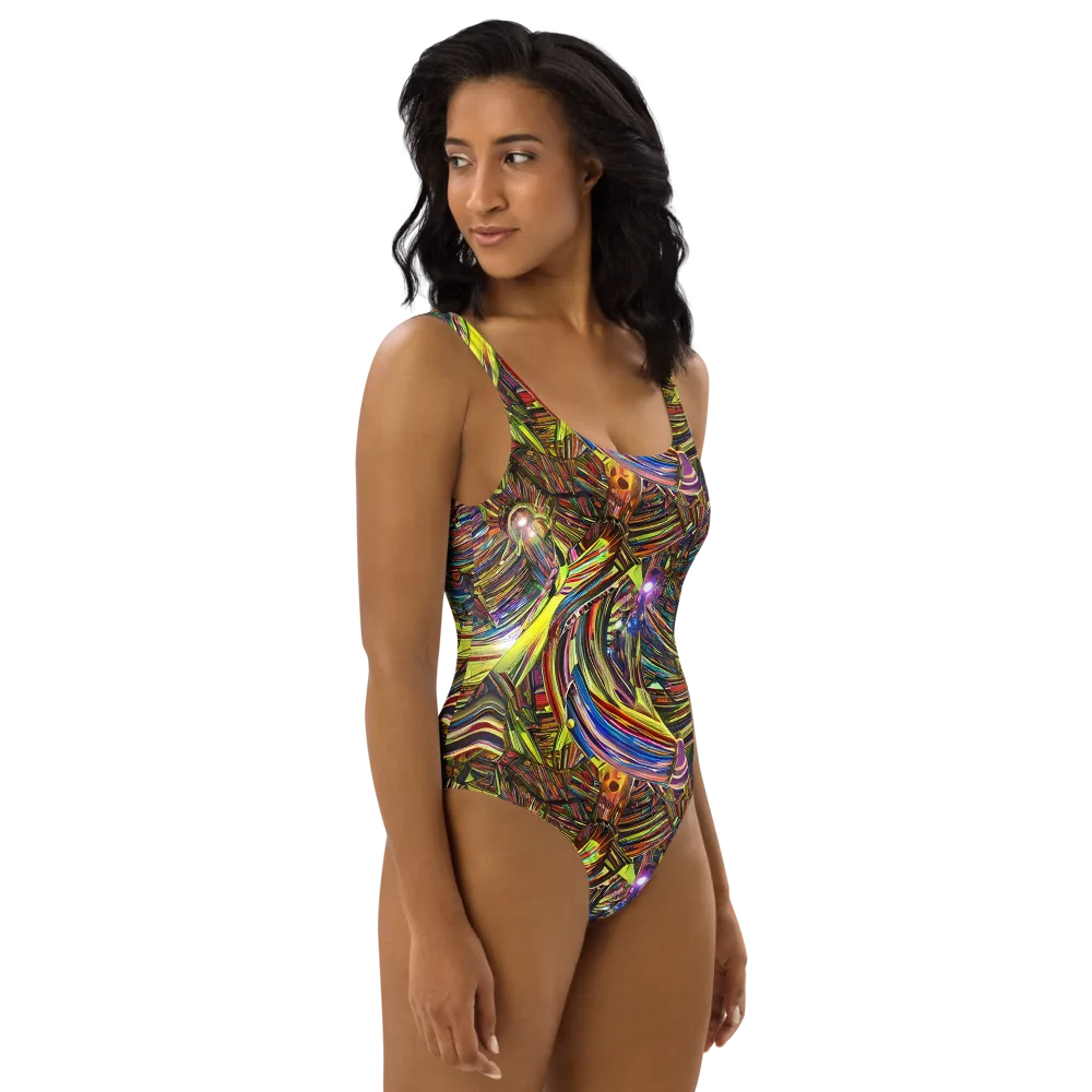 Quantum Palette on One-Piece Swimsuit — Right
