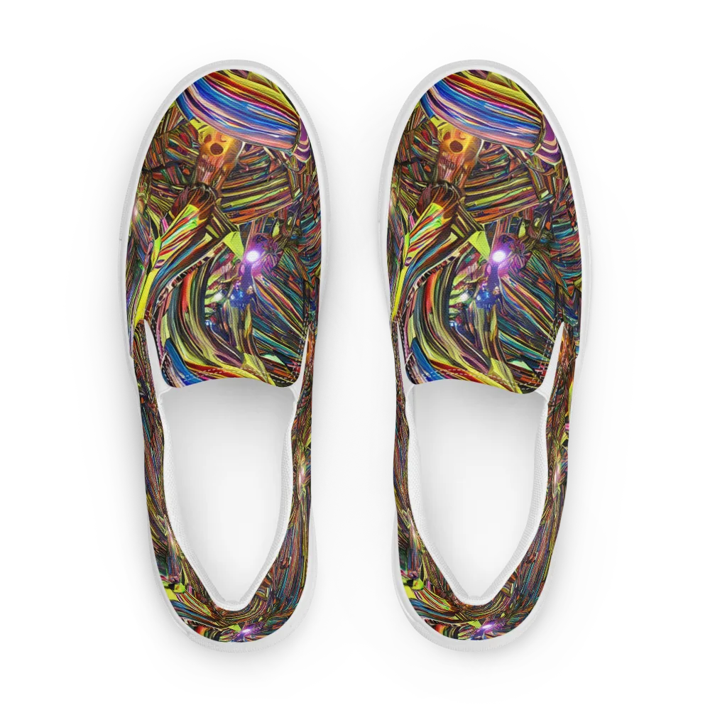 Quantum Palette on Women's Slip-On Canvas Shoes — Front