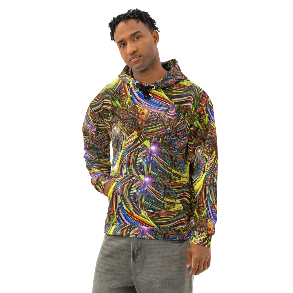 Quantum Palette on Cotton Hoodie — Left Front