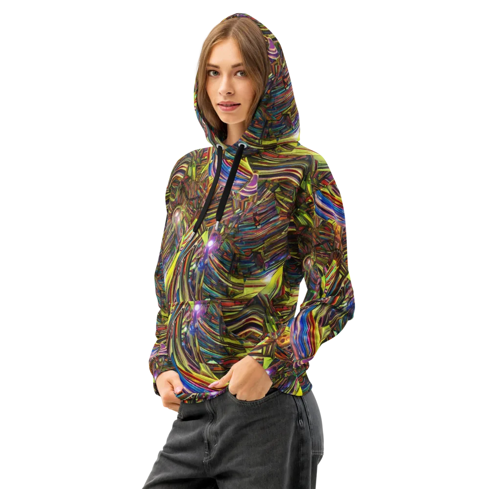 Quantum Palette on Cotton Hoodie — Left Front