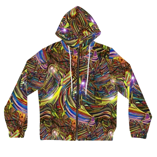 Quantum Palette on a Women's Full-Zip Hoodie