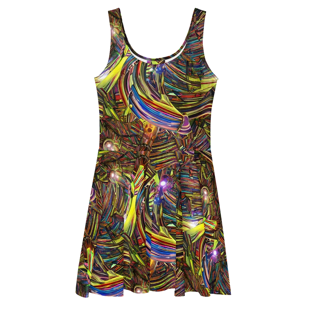 Quantum Palette on Skater Dress — Front