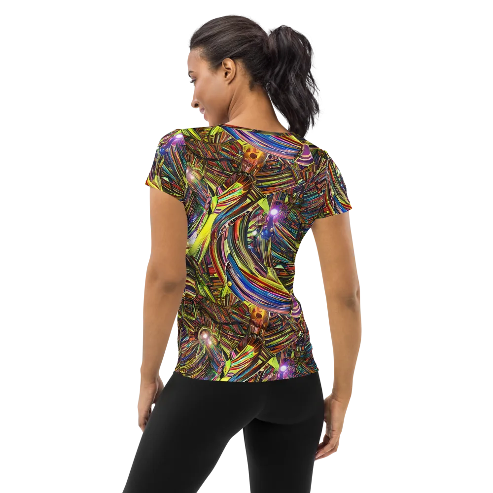 Quantum Palette on Women's Athletic T-Shirt — Back
