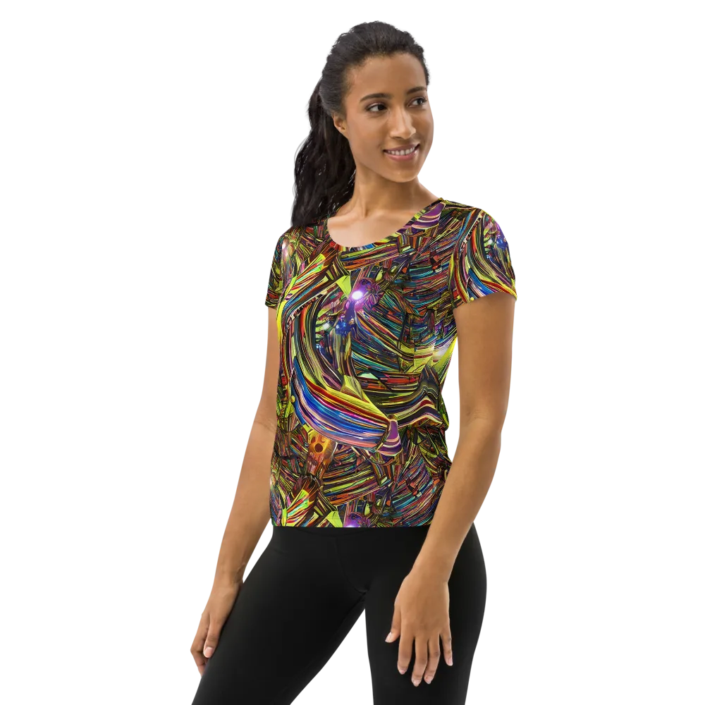 Quantum Palette on Women's Athletic T-Shirt — Left