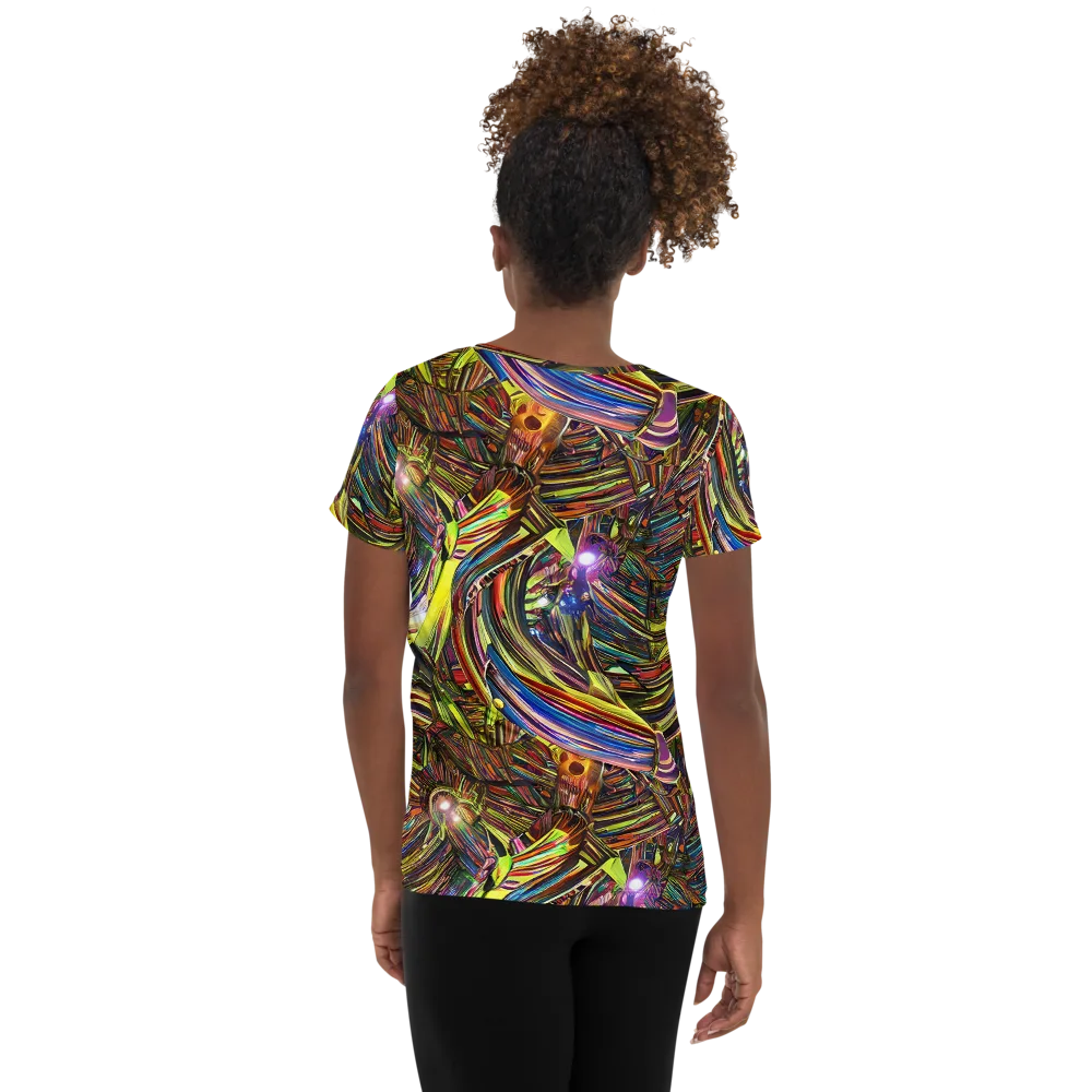 Quantum Palette on Women's Athletic T-Shirt — Back