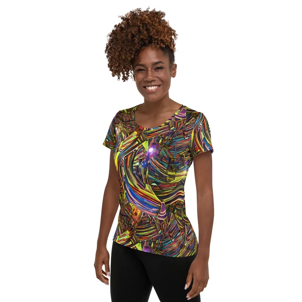 Quantum Palette on Women's Athletic T-Shirt — Left