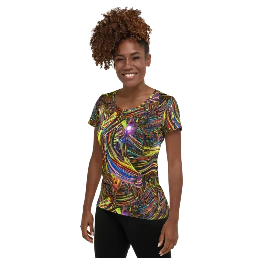 Quantum Palette on a Women's Athletic T-Shirt