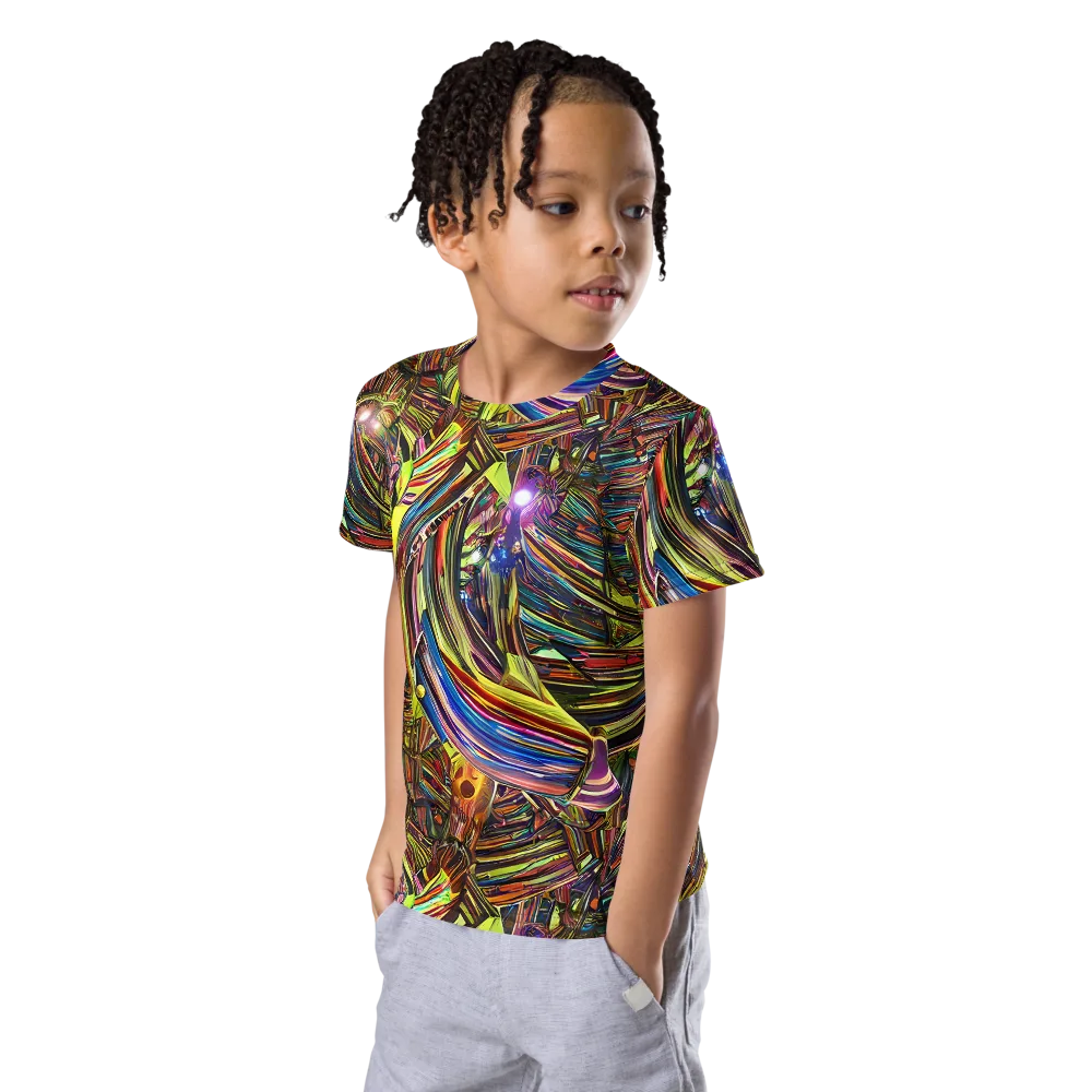 Quantum Palette on Kids Crew Neck T-Shirt — Left Front