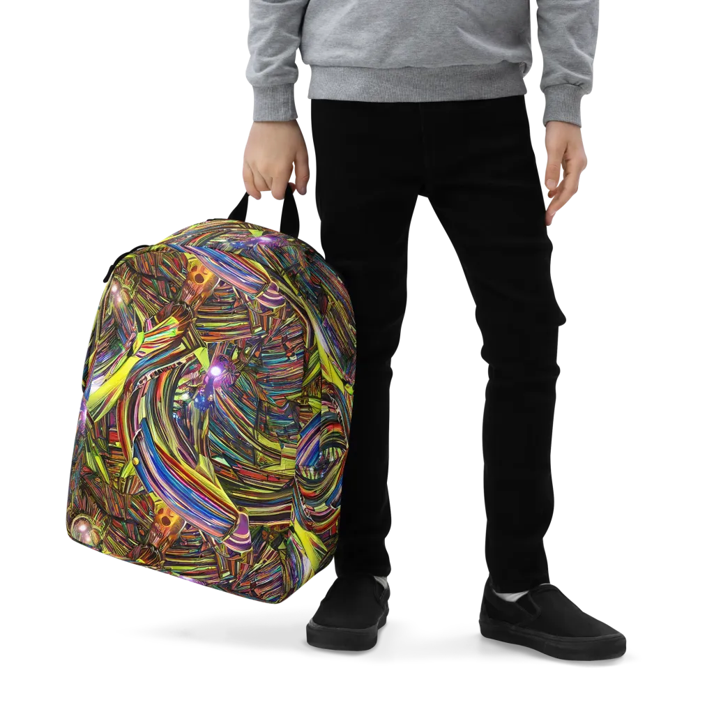 Quantum Palette on Minimalist Backpack — Zoomed-in