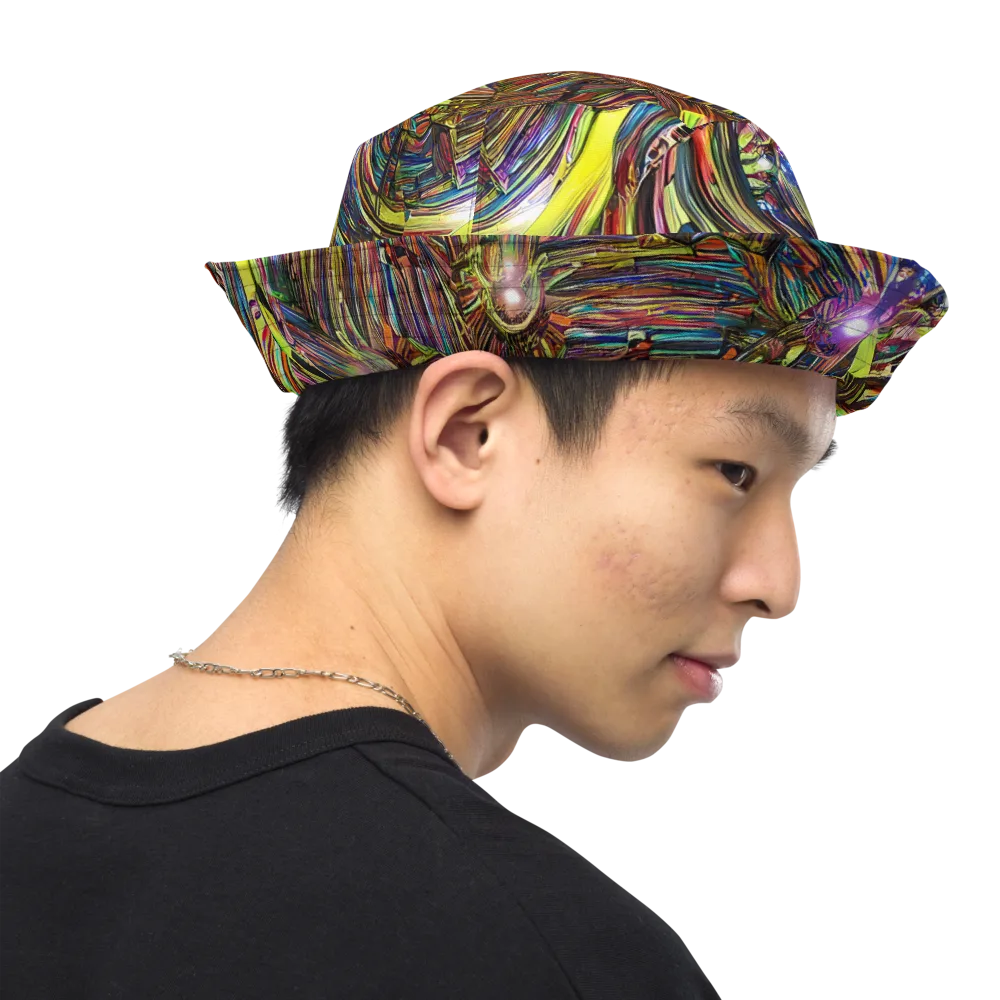 Quantum Palette on Reversible Bucket Hat — Right Outside