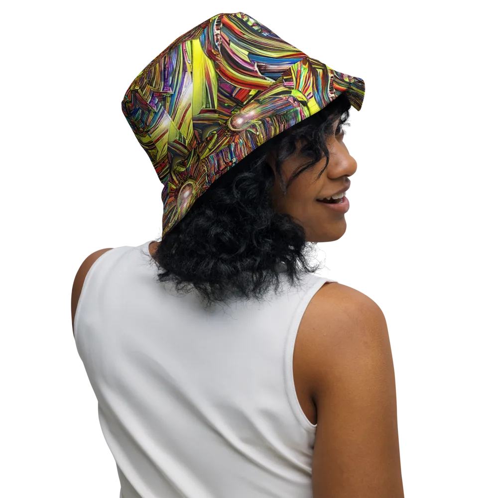 Quantum Palette on Reversible Bucket Hat — Right Outside
