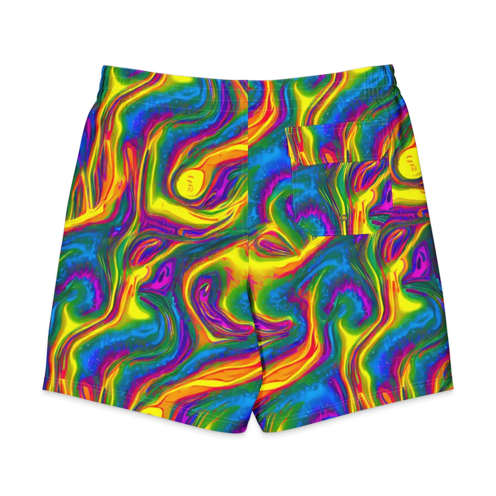 Electric Aurora on Men's Board Shorts — Back