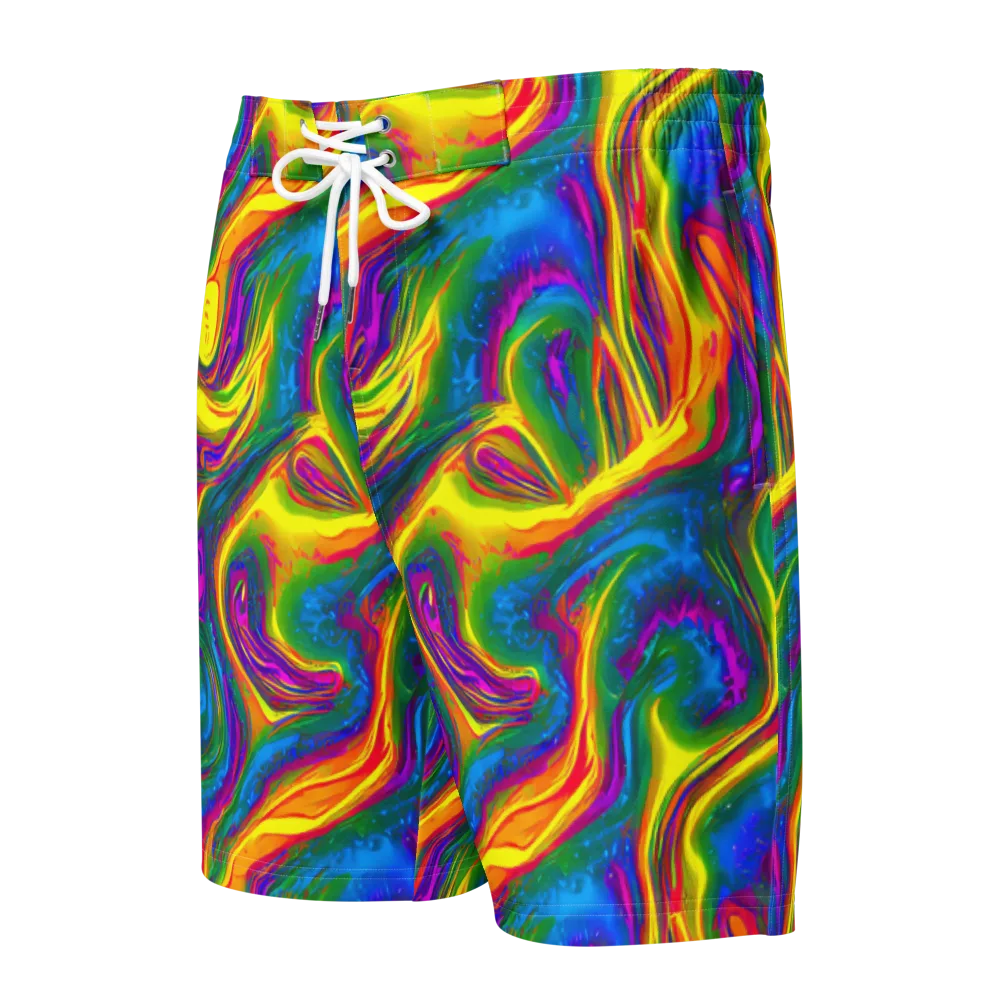 Electric Aurora on Men's Board Shorts — Front