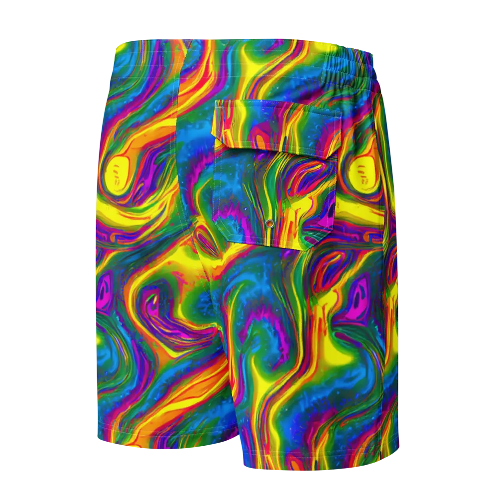Electric Aurora on Men's Board Shorts — Back