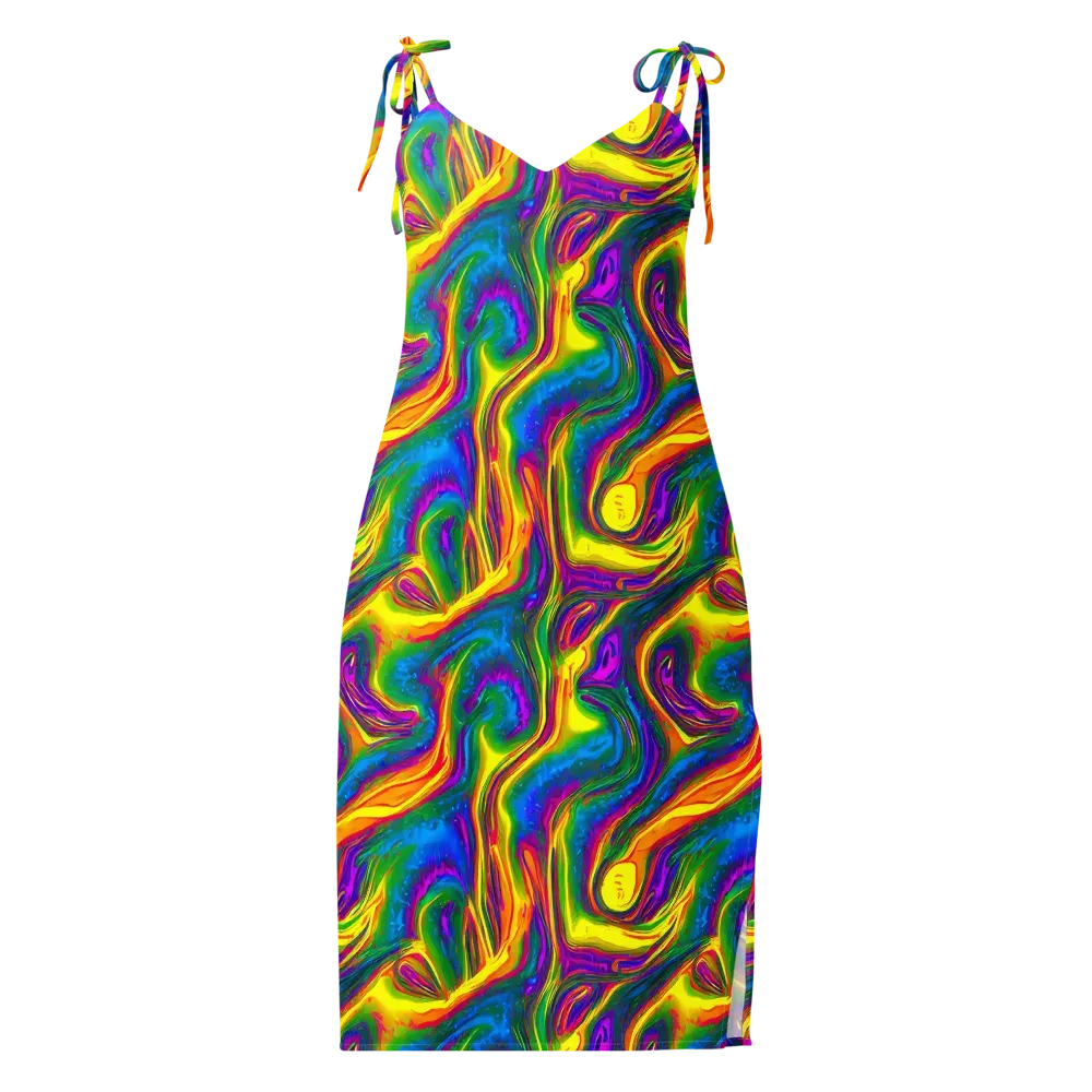 Electric Aurora on Slip Dress — Front