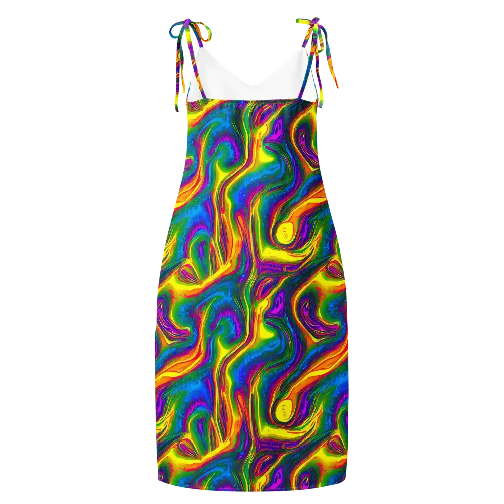 Electric Aurora on Slip Dress — Back