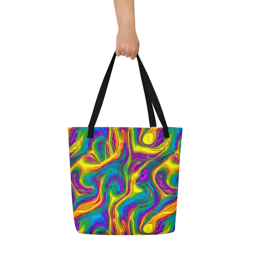 Electric Aurora on Large Tote Bag W/ Pocket — Front