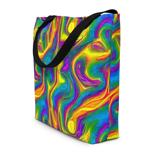Electric Aurora on a Large Tote Bag W/ Pocket