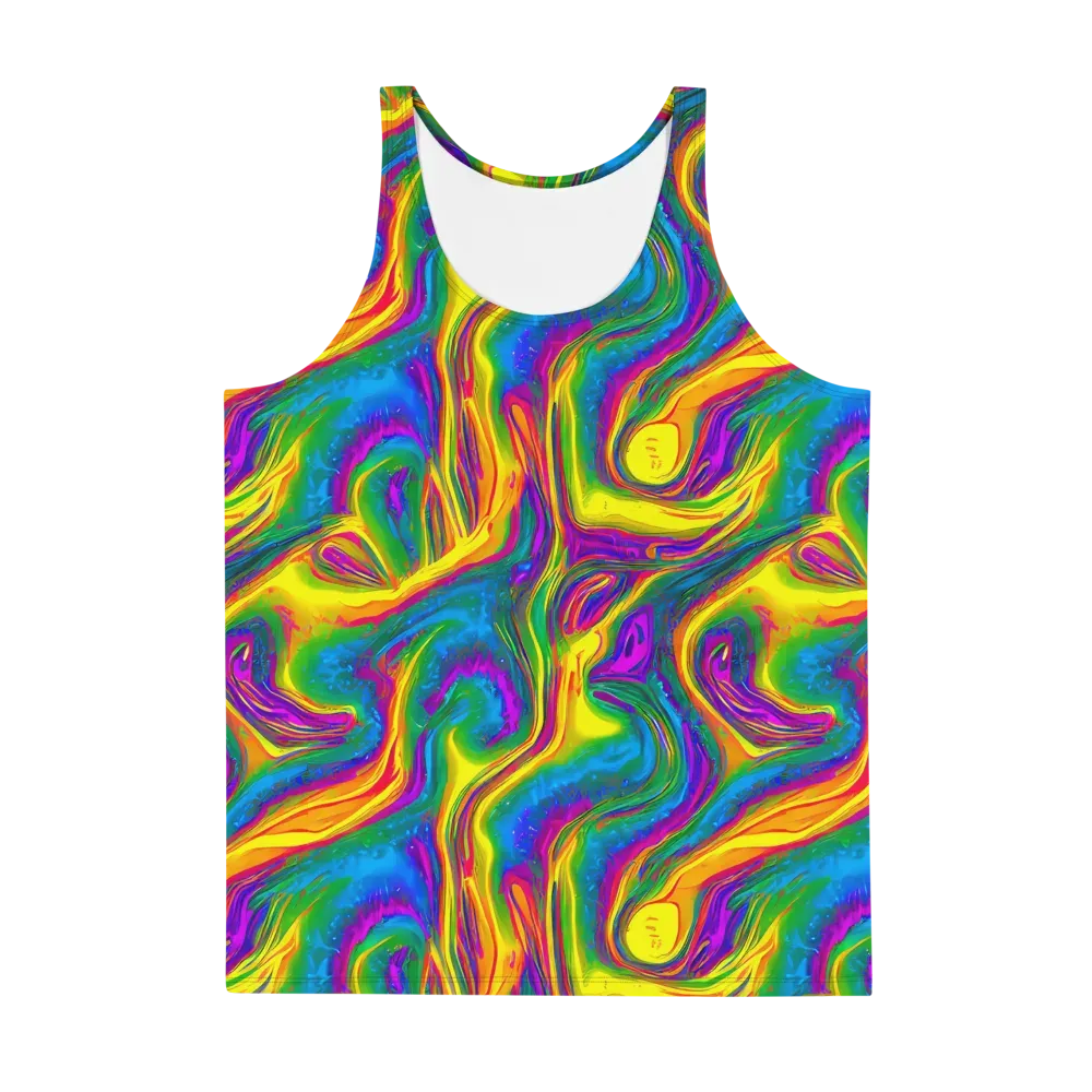Electric Aurora on Men's Tank Top — Front